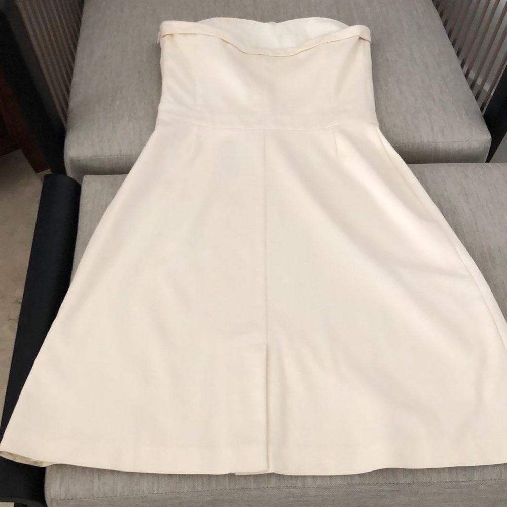 TIBI BRAND WINTER WHITE CHIC STRAPLESS DRESS - Picture 5 of 9